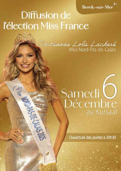 Diffusion "Miss France" en soutien à Lola Lacheré Miss Nord-Pas-de-Calais
