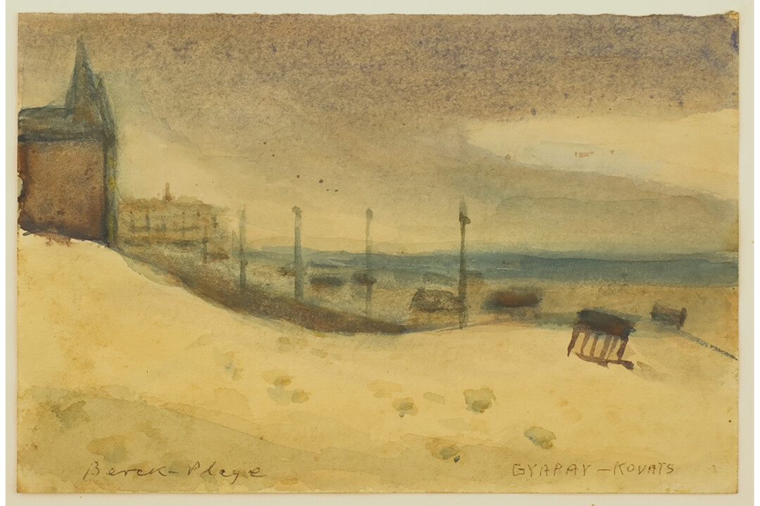 Gyapay-Kovats, Berck Plage¸ ca. 1930, aquarelle, coll. Musée Opale Sud