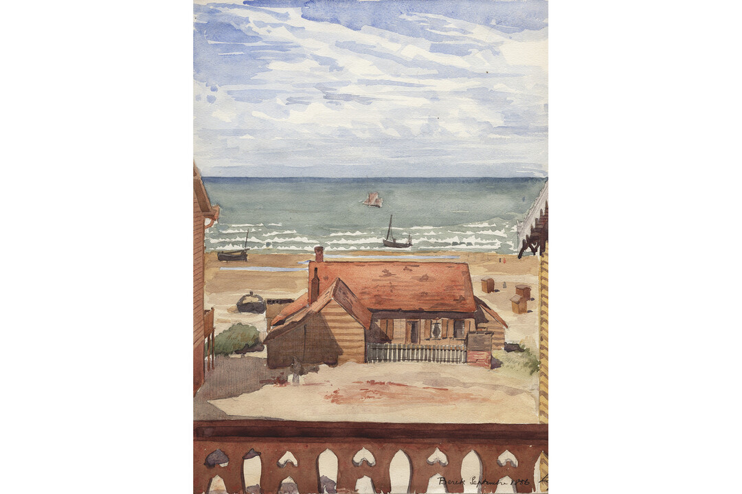 Louis Varcollier, Vue sur mer, 1886, aquarelle, coll. Musée Opale Sud