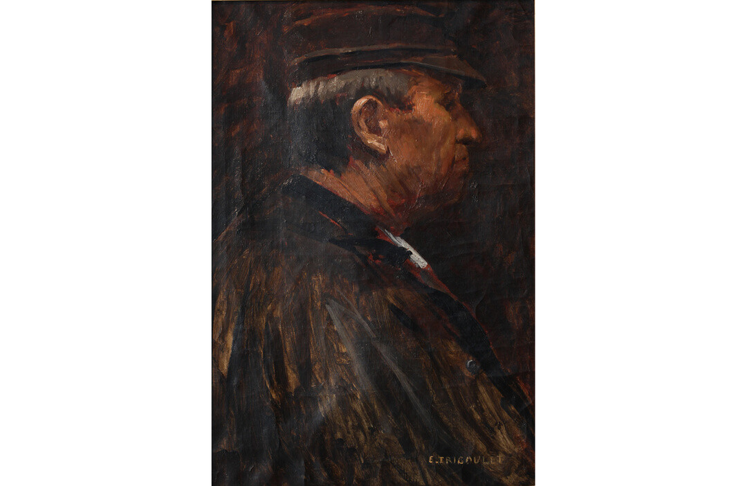 Eugène Trigoulet, Porträt von E. Bouton, Ausrufer der Markthallen, coll. Musée Opale Sud, Berck