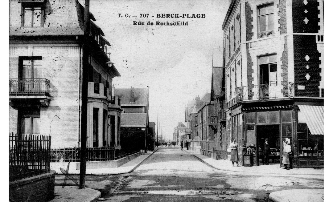 Anonyme, Berck-Plage, rue Rothschild, ca. 1900, carte postale, coll. Musée Opale Sud