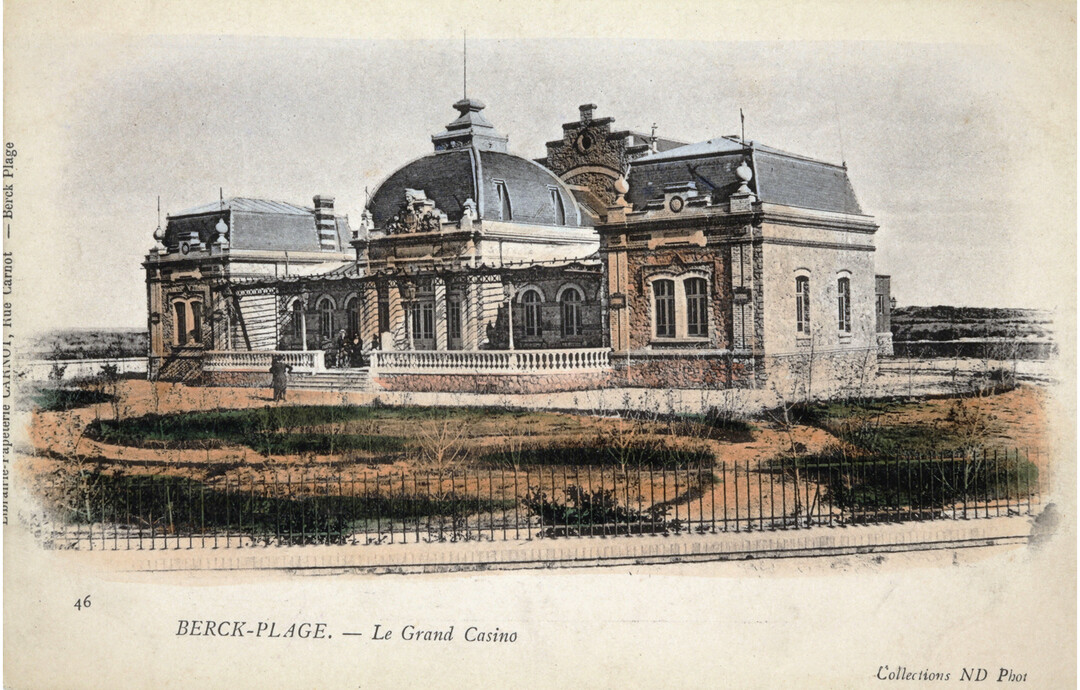 Anonyme, Le Grand Casino, carte postale couleur, ca. 1900, coll. Fonds documentaire Musée Opale Sud, Berck-sur-Mer