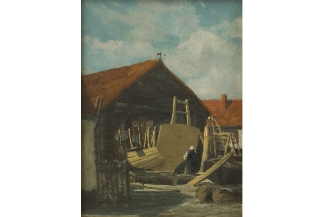Jan Lavezzari, Shipyard in Berck, coll. Musée Opale Sud, Berck